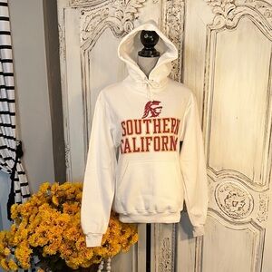 Champion Authentic Sports Apparel White University of Southern California Hoodie